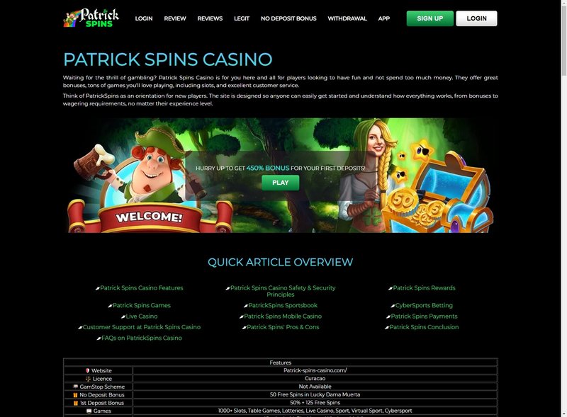 What’s the buzz about PatrickSpins Casino?
